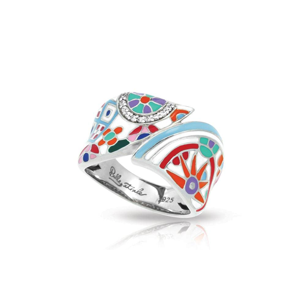 Belle Etoile Pashmina Ring - Elegant White Ring for Women, Size 9 | Perfect for Weddings, Parties & Special Occasions