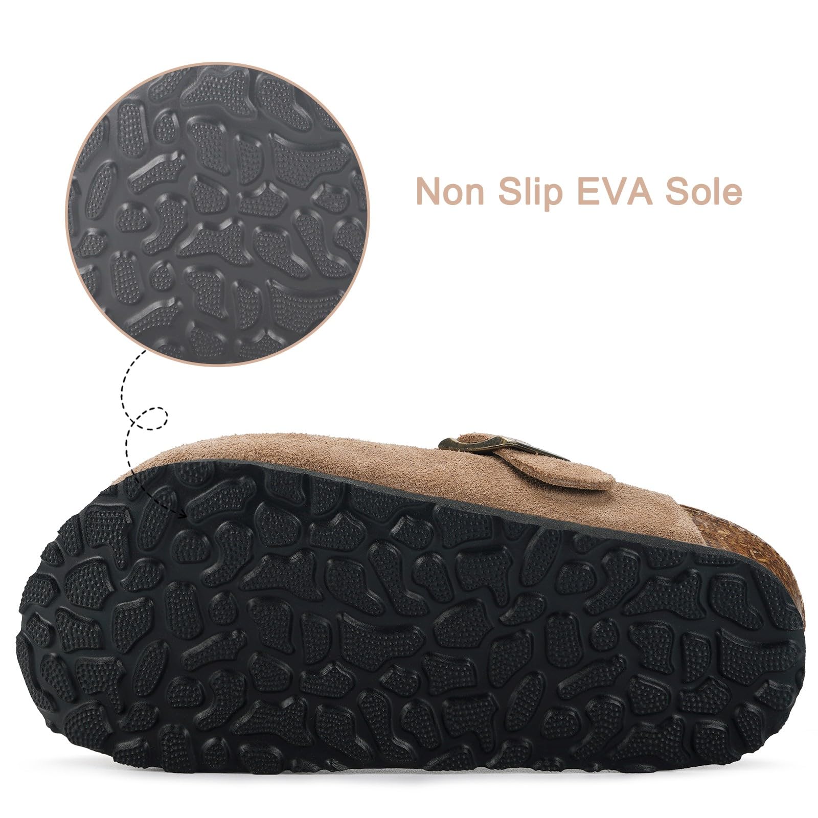 **ZUSERIS Kids Suede Clogs for Toddlers - Adjustable Buckle Leather Slip-On Mules with Cork Footbed - Comfortable Sandals for Boys & Girls | Perfect for Playtime, School & Outdoor Adventures**