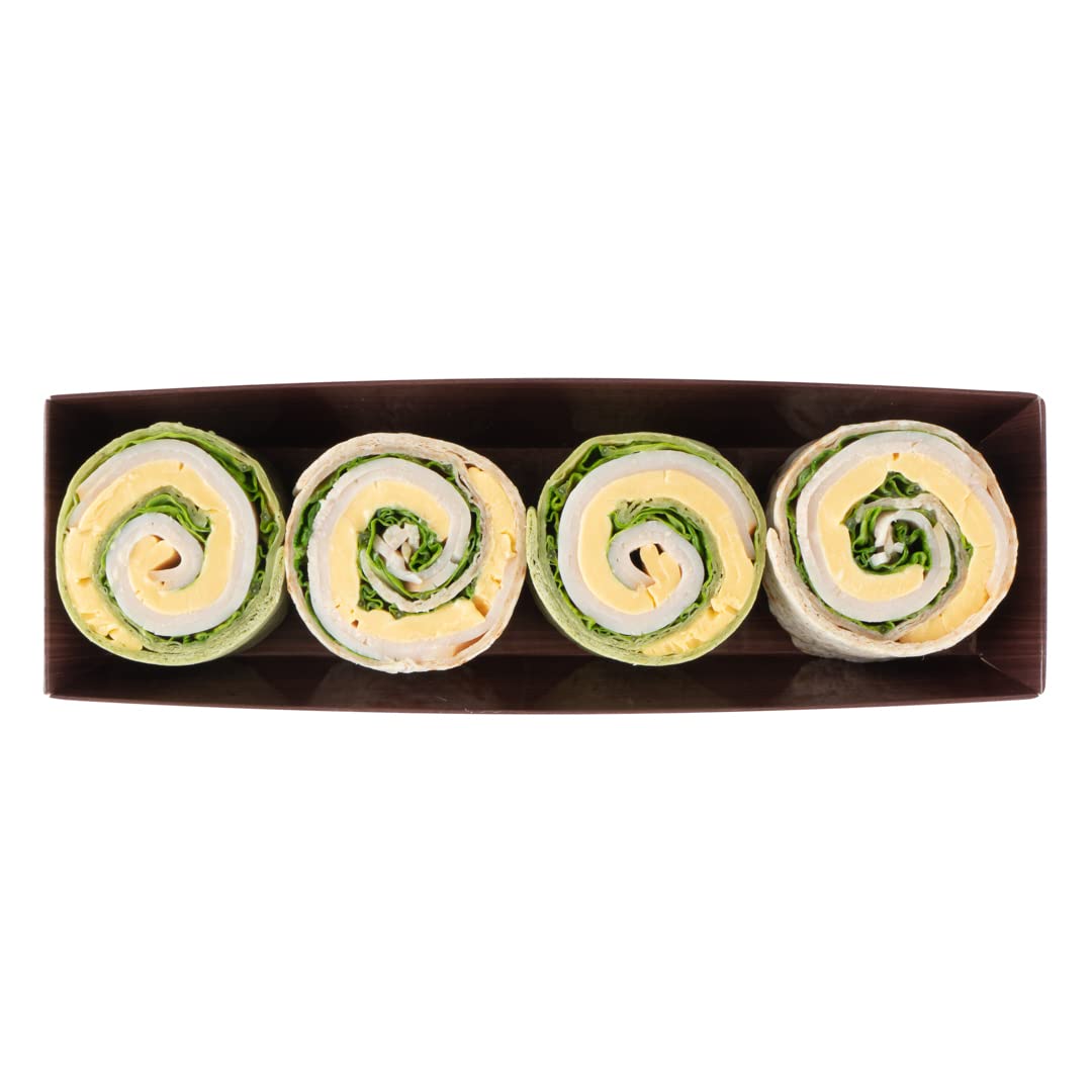 Restaurantware Matsuri Vision 6.5 x 1.7 x 1.4 Inch Disposable Sushi Trays - 100 Greaseproof Wood Grain Paper Sushi Containers for Appetizers, Desserts & Takeout (Lids Sold Separately) | Perfect for Japanese Restaurants, Catering & Food Delivery