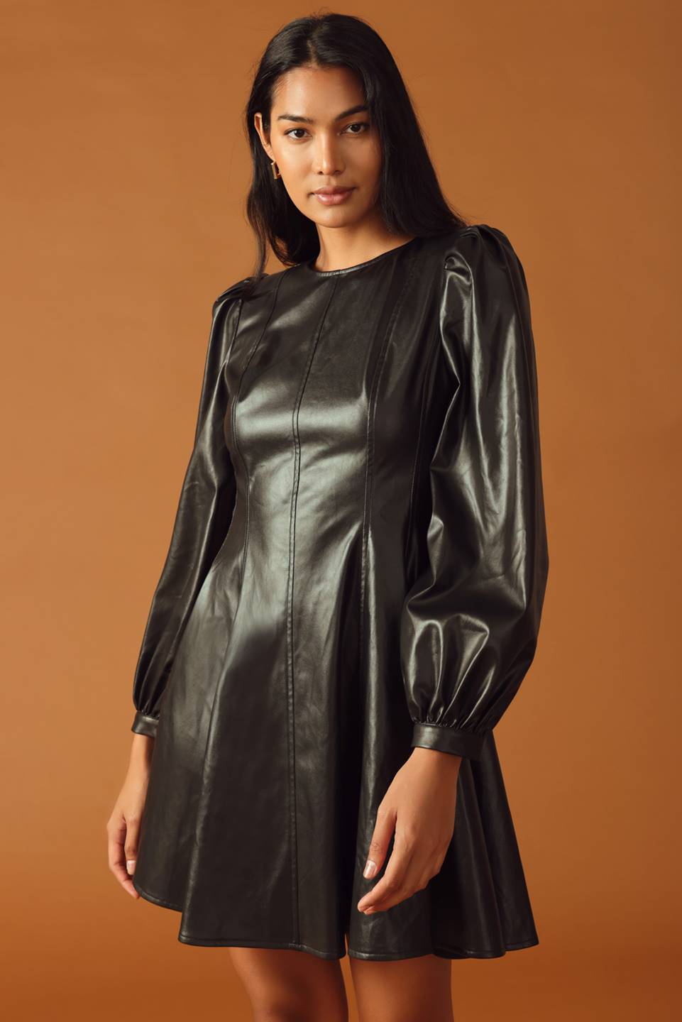 Stylish Faux Leather Mini Dress for Women - Trendy Party & Night Out Outfit - Perfect for Clubbing, Dates, and Special Occasions