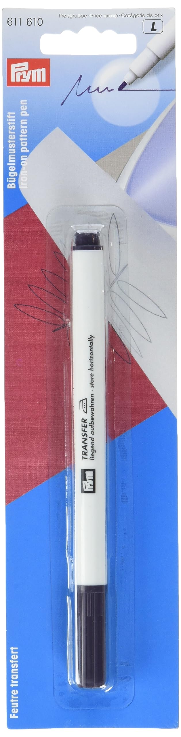 Prym 611610 Iron Pattern Fabric Marking Pen - Purple Fiber Tip for Sewing, Quilting & DIY Crafts | Washable & Long-Lasting