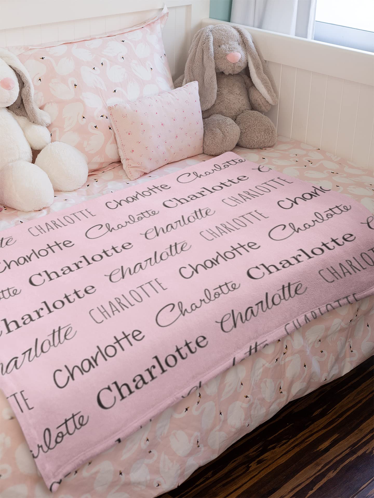 Personalized Newborn Baby Blanket with Custom Name - Perfect Gift for Daughter, Kids Birthday, Boys Swaddle, Girl Paisley Pink, King Size MPDHG1754-MBBlack - Ideal for Nursery, Photo Shoots, and Cozy Family Moments
