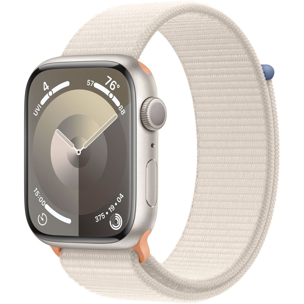 Apple Watch Series 9 45mm (GPS) Starlight Aluminum Case with Starlight Sport Band - MR983LW/A - Perfect for Fitness Tracking, Workouts & Everyday Smartwatch Use