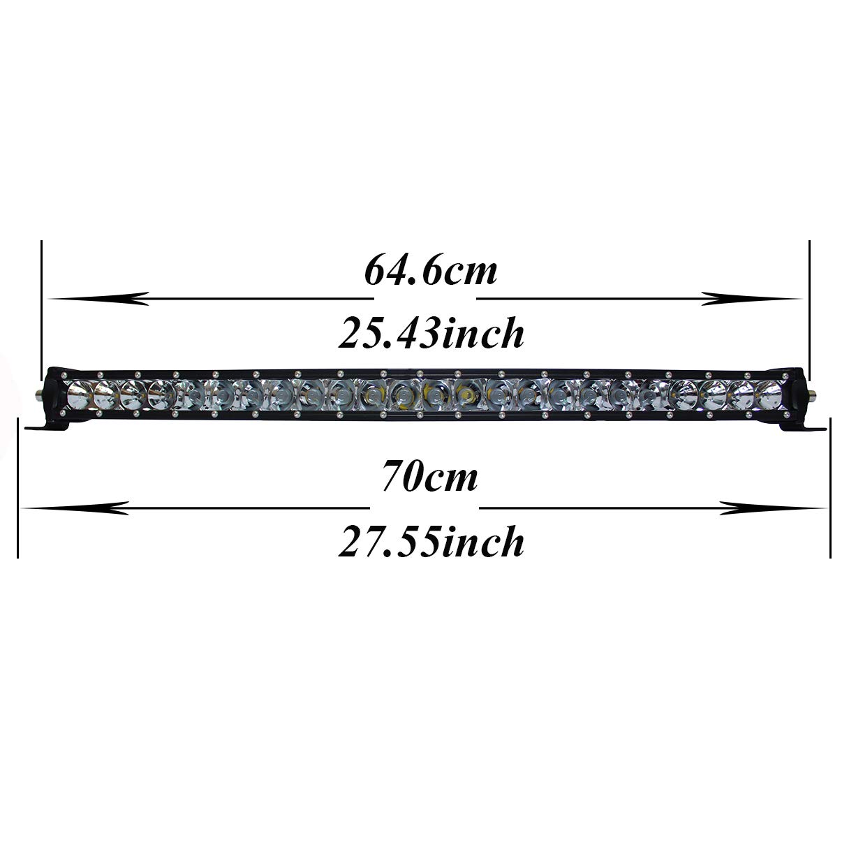 25 Inch 120W Single Row LED Light Bar - Waterproof Off-Road Driving Lights for Trucks, SUVs, ATVs, 4WD & Boats | Durable Fog Lamp with 5W LED Chips | Perfect for Night Driving, Camping & Outdoor Adventures