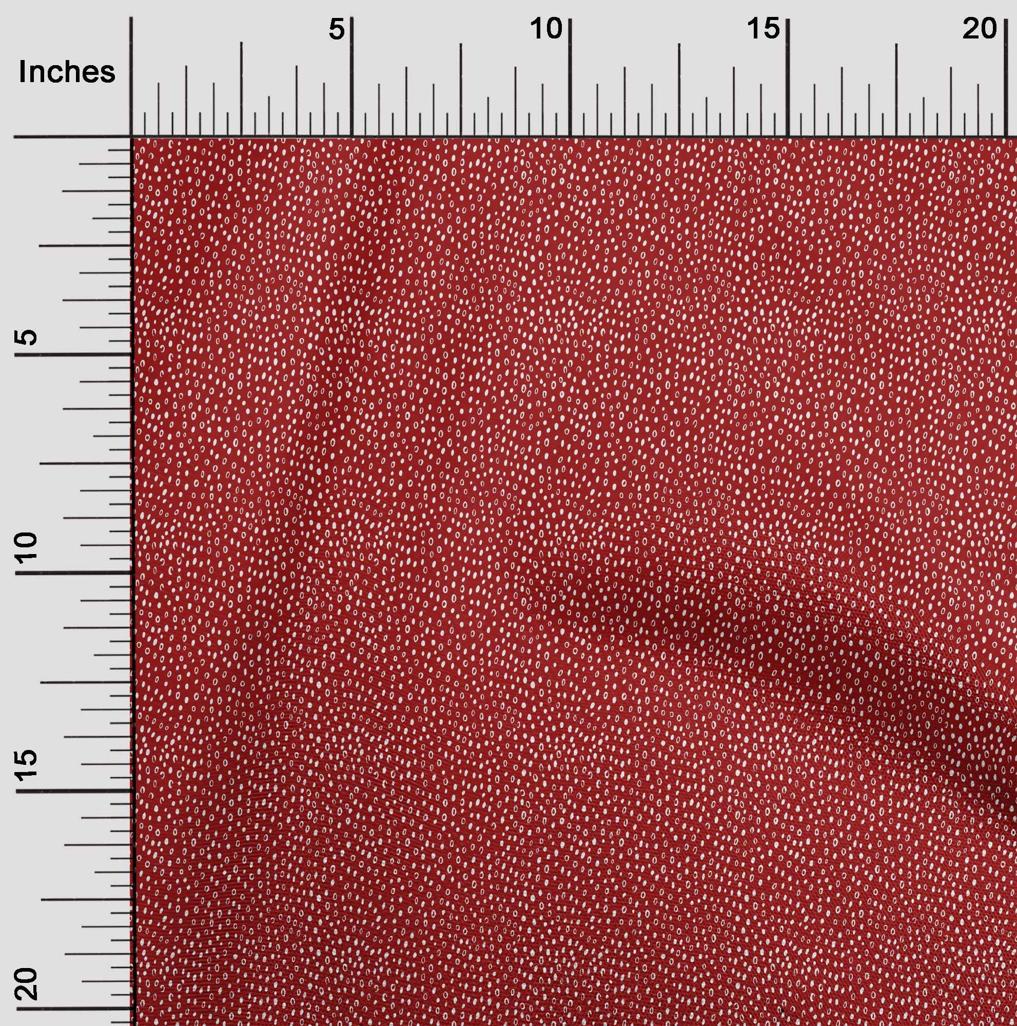 oneOone Rayon Red Fabric with Dots - 56 Inch Wide Printed Sewing Material by The Yard for DIY Clothing & Crafts | Perfect for Dresses, Skirts, and Home Decor Projects