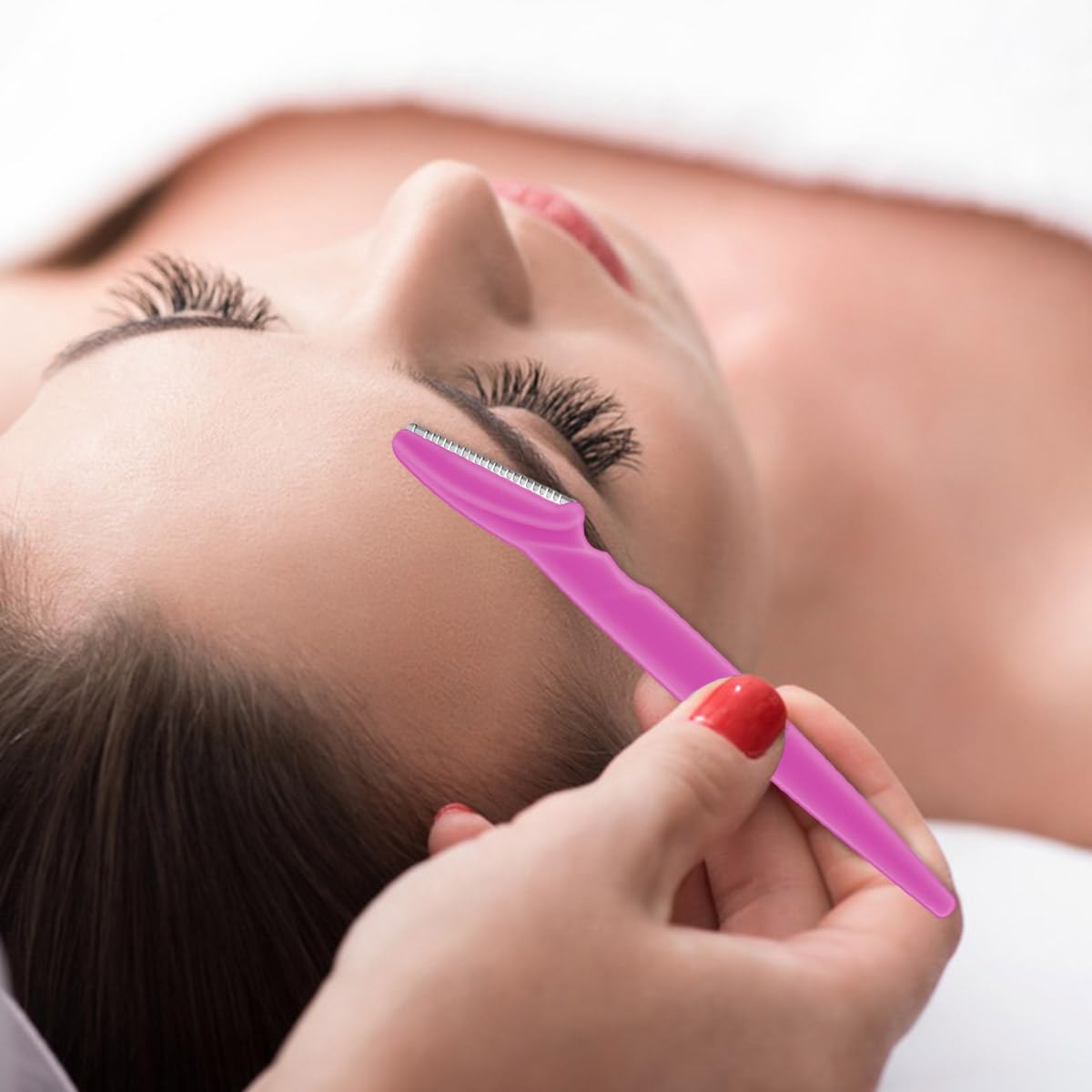 12 Pack Women's Eyebrow Razors - Dermaplaning Tool & Facial Hair Remover with Safety Cover - Precision Eyebrow Trimmer for Smooth Skin - Multipurpose Shaver for Men & Women - Perfect for Eyebrow Shaping, Peach Fuzz Removal & At-Home Dermaplaning