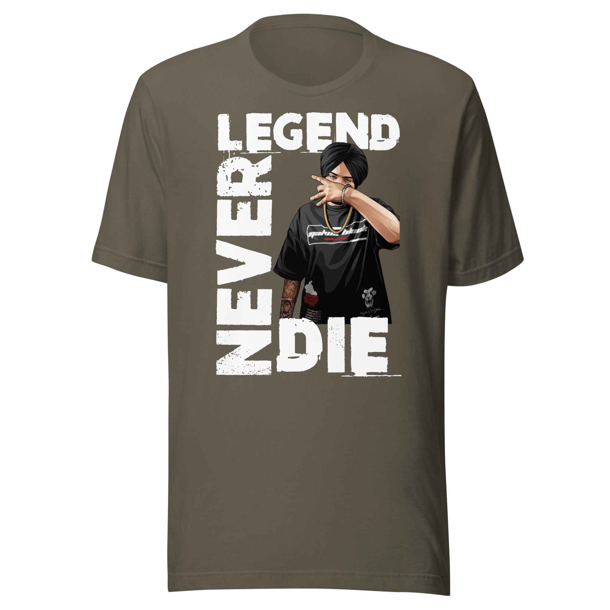 Sidhu Moosewala Legends Never Die Unisex T-Shirt - Comfortable Cotton Tee for Men & Women - Perfect for Concerts, Casual Wear & Fan Merchandise
