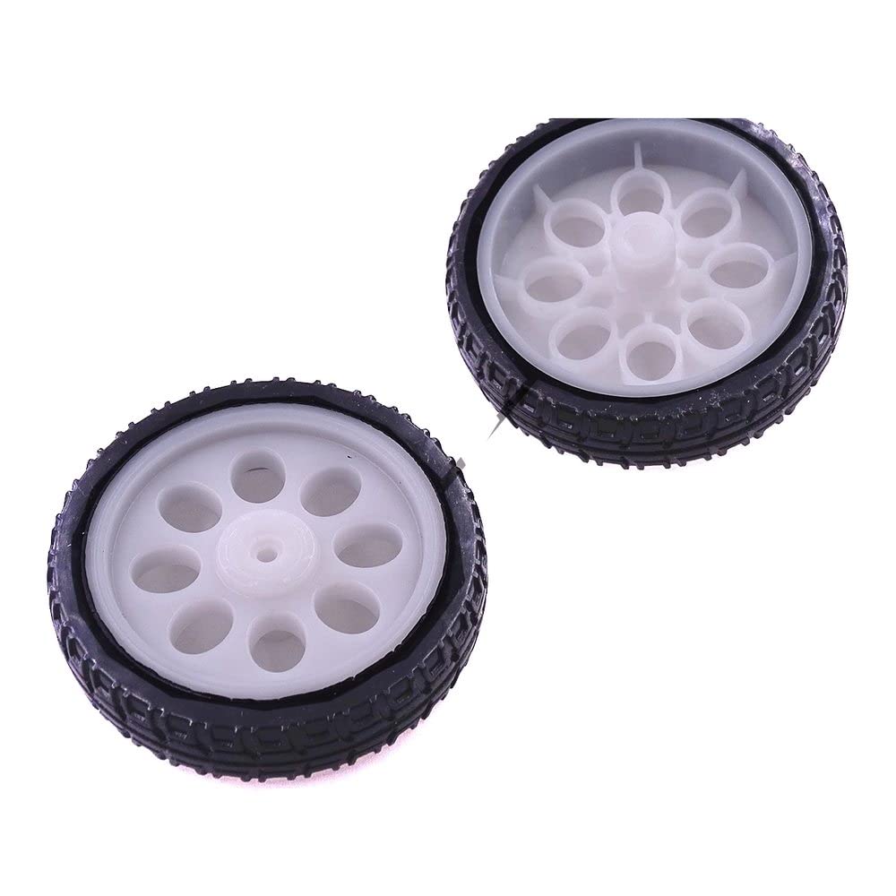 DIY Robot Wheels & TT Motors - Smart Car Tires for Electronic Design Toys, Robotics Platforms & Trolleys - Perfect for STEM Projects & DIY Robotics Kits