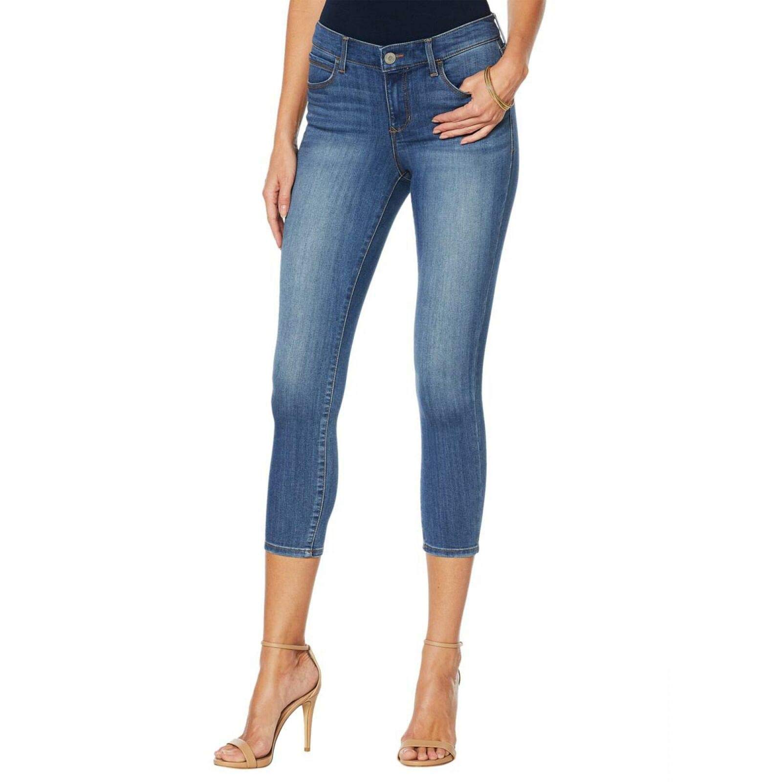 Skinnygirl Women's Plus Size The Skinny Crop Jeans - Stretch Denim High Waist Skinny Jeans for Women | Perfect for Work, Casual Outfits & Date Nights