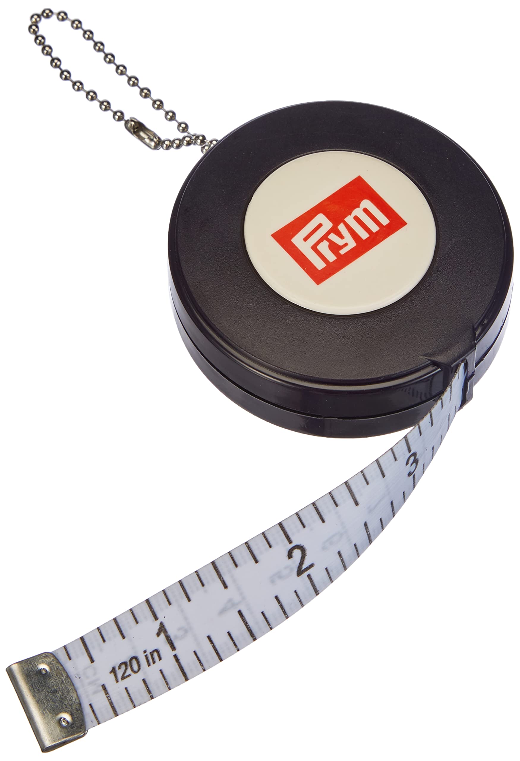 Prym 120-Inch Retractable Tape Measure - Durable Sewing & Craft Measuring Tool for DIY Projects, Tailoring, and Home Improvement