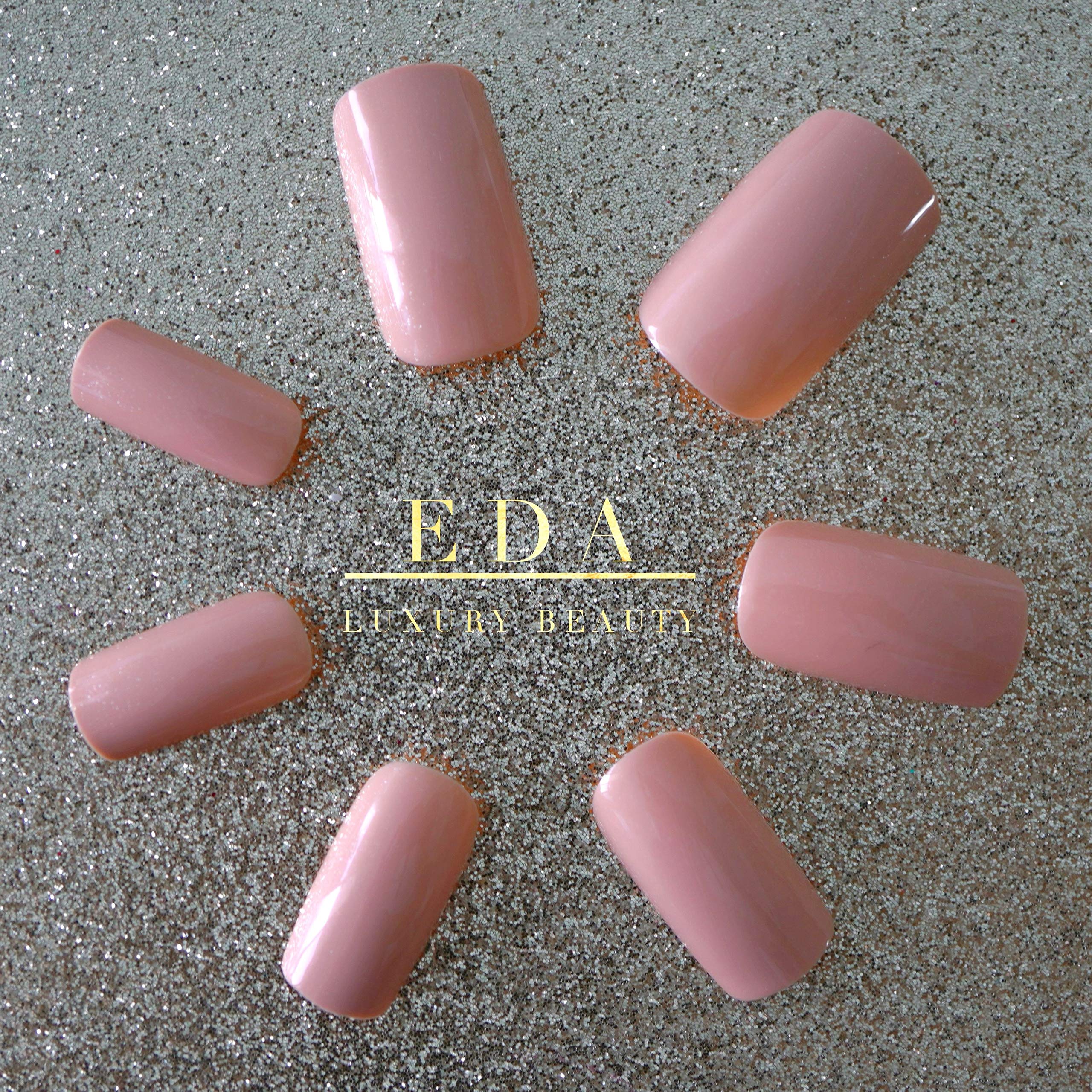 Luxury Press On Nails Kit - Natural Nude Pink Acrylic Tips for Parties & Events