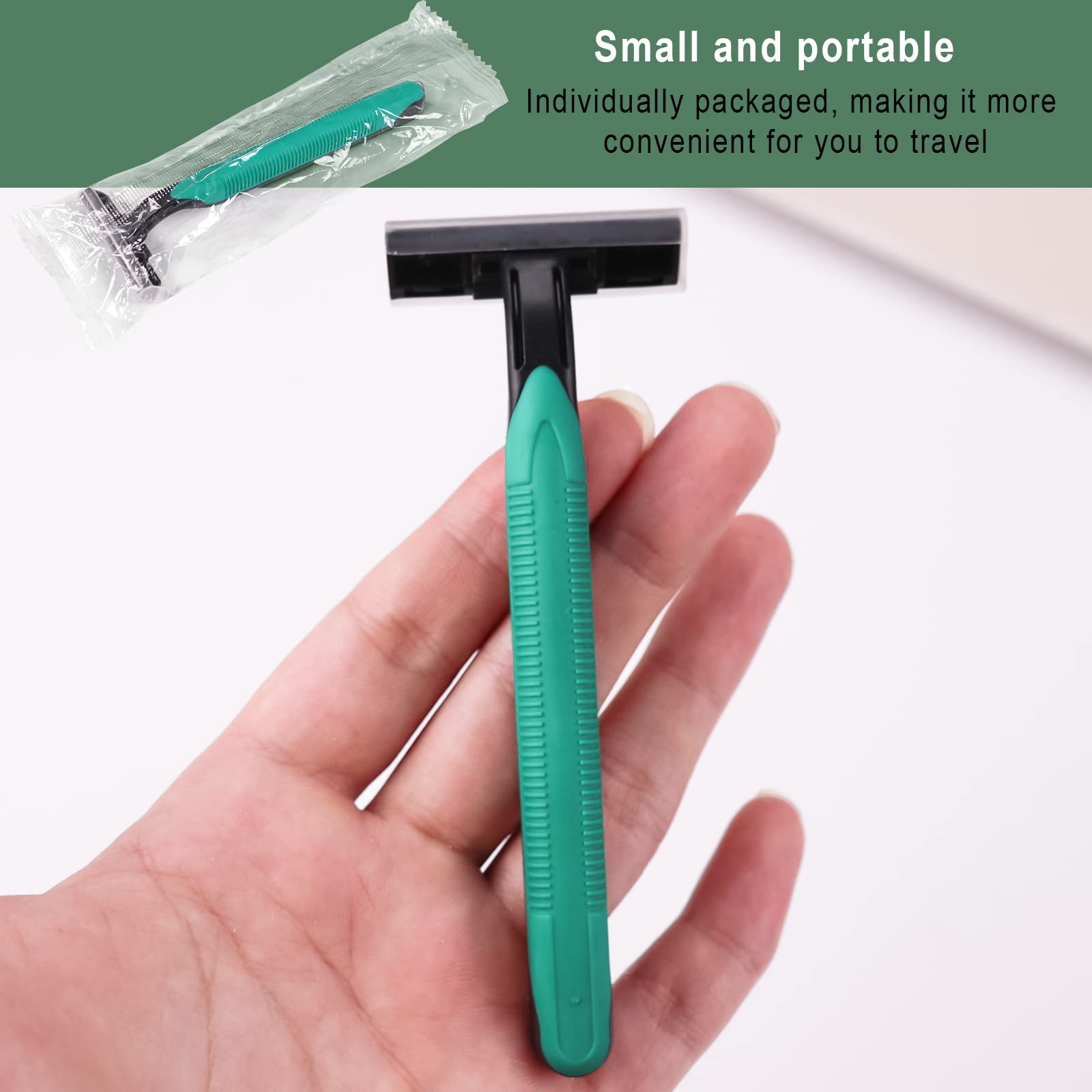 Bulk Disposable Twin Blade Razors - 30 Individually Wrapped Razors with Clear Safety Caps for Travel, Hotels, Airbnb & Shelters | Perfect for Personal Grooming, Emergency Kits & Travel Essentials