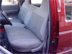 Premium Durafit Seat Covers for 1992-1997 Ford F150-F350 (Regular/XCab/Crew Cab) - Gray Velour Bench Seat Covers with Molded Headrests | Perfect for Truck Protection, Comfort & Custom Style | Ideal for Work Trucks, Off-Roading & Daily Commutes