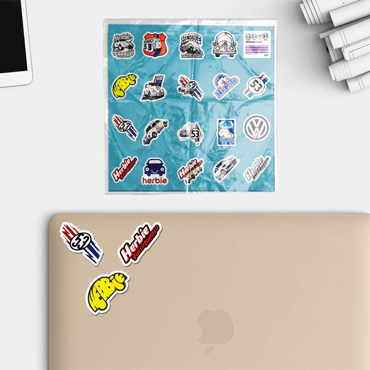 20 PCS Aesthetic Vinyl Stickers - Colorful, Waterproof Decals for Water Bottles, Laptops, Cars, Bikes, Luggage, Skateboards | Perfect for DIY Crafts, School Supplies, Travel Accessories & Personalization