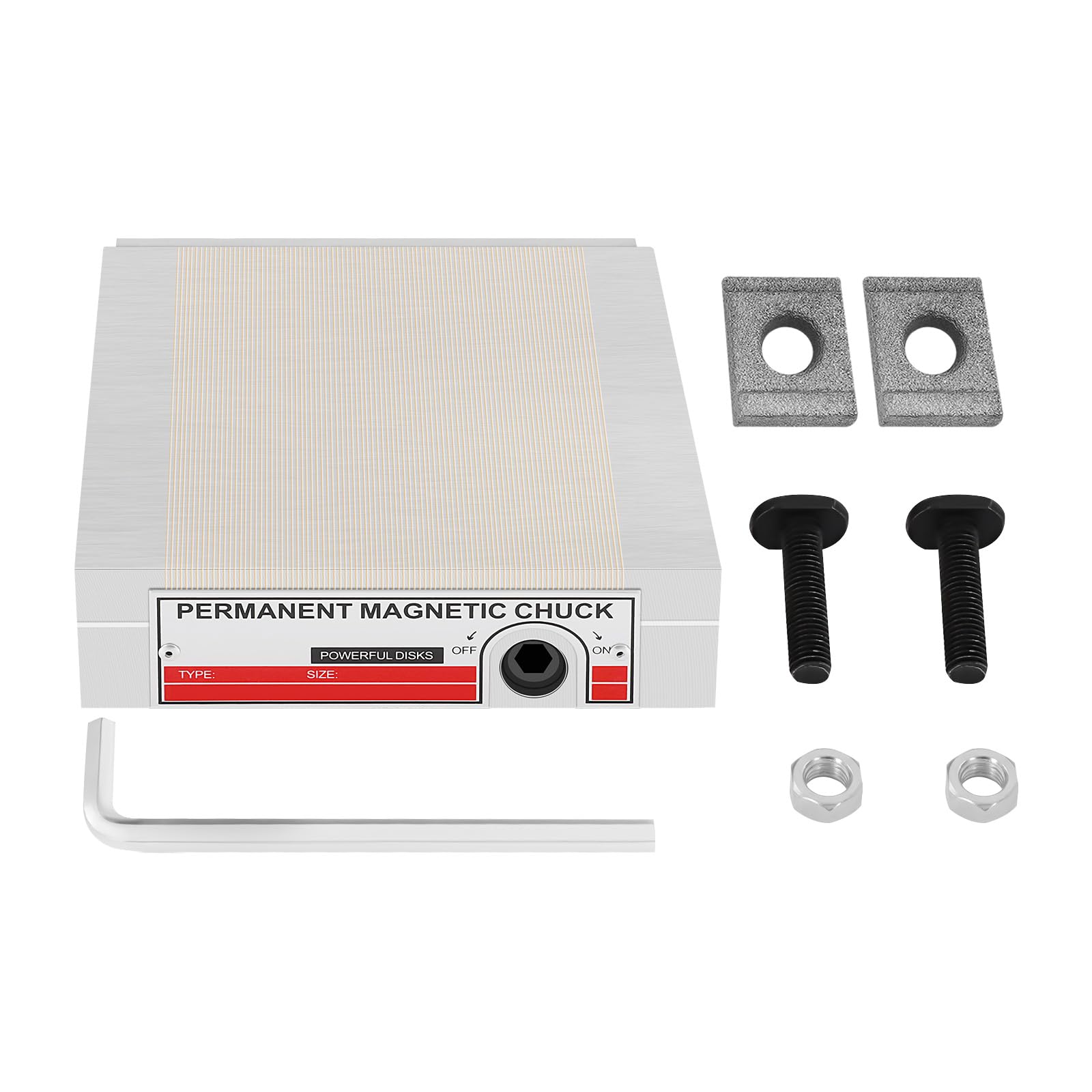 6x6 Inch Permanent Magnetic Chuck for Surface Grinder - Precision Tool for Metal Grinding & Polishing | Ideal for Workshop, DIY Projects & Industrial Use