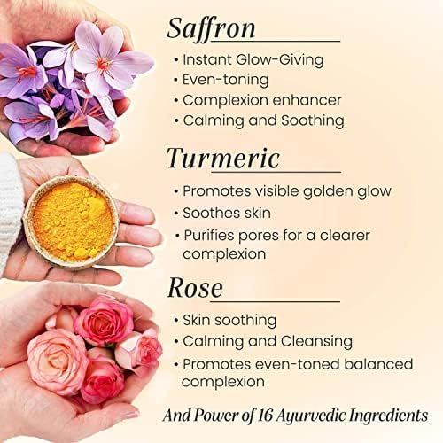 iYURA Kesaradi Face Oil - 5000-Year-Old Ayurvedic Formula with Saffron, Turmeric & Rose - 100% Natural Face Moisturizer for Dry & Sensitive Skin - Brightening & Hydrating Treatment - Perfect for Nighttime Skincare & Anti-Aging Routine (1.69 fl oz)