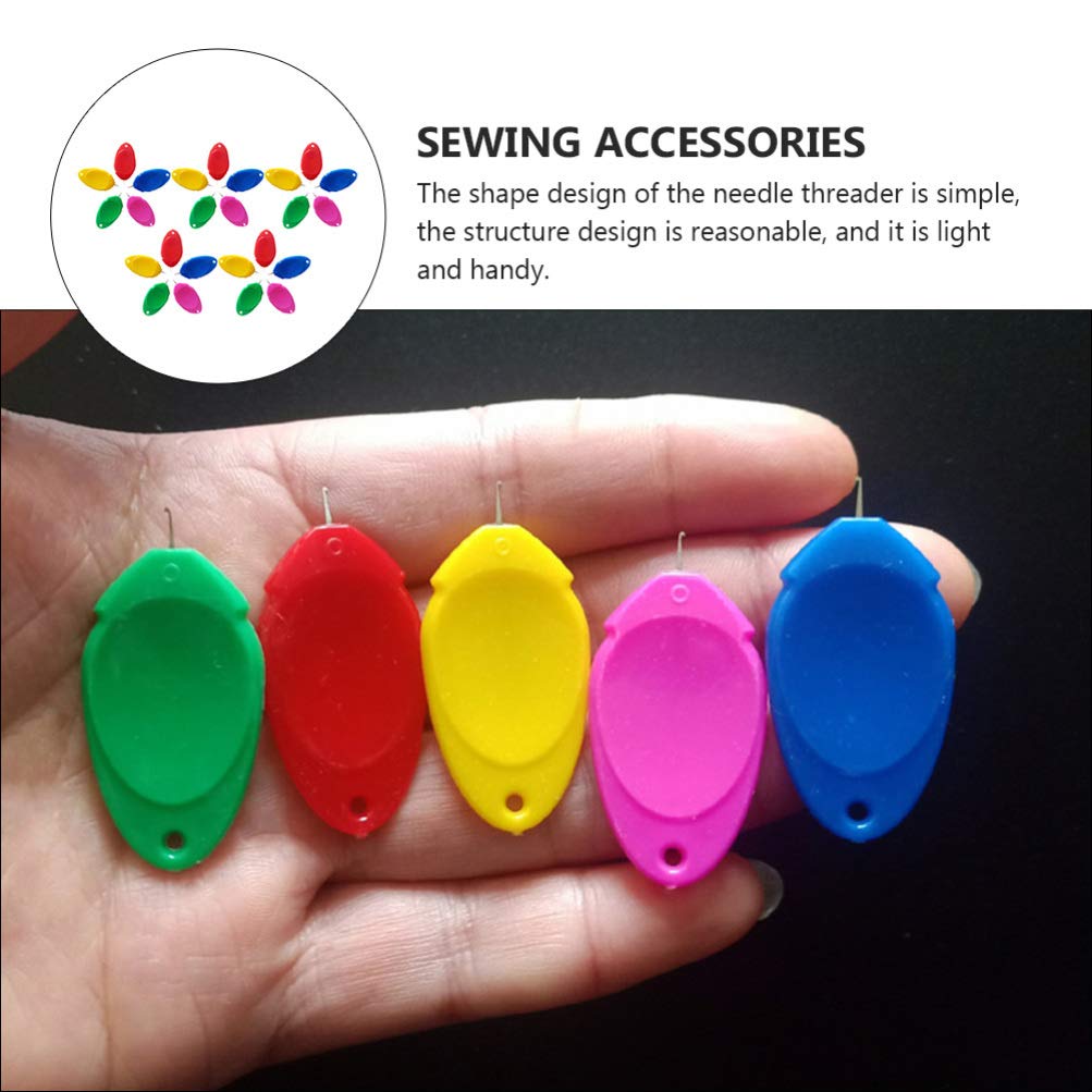 EXCEART 50pcs Automatic Needle Threader - Portable Sewing Tool for Home & Travel