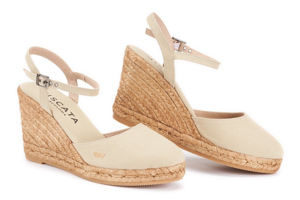Viscata Peratallada Women's Canvas Espadrille Wedge Sandals - 3.5