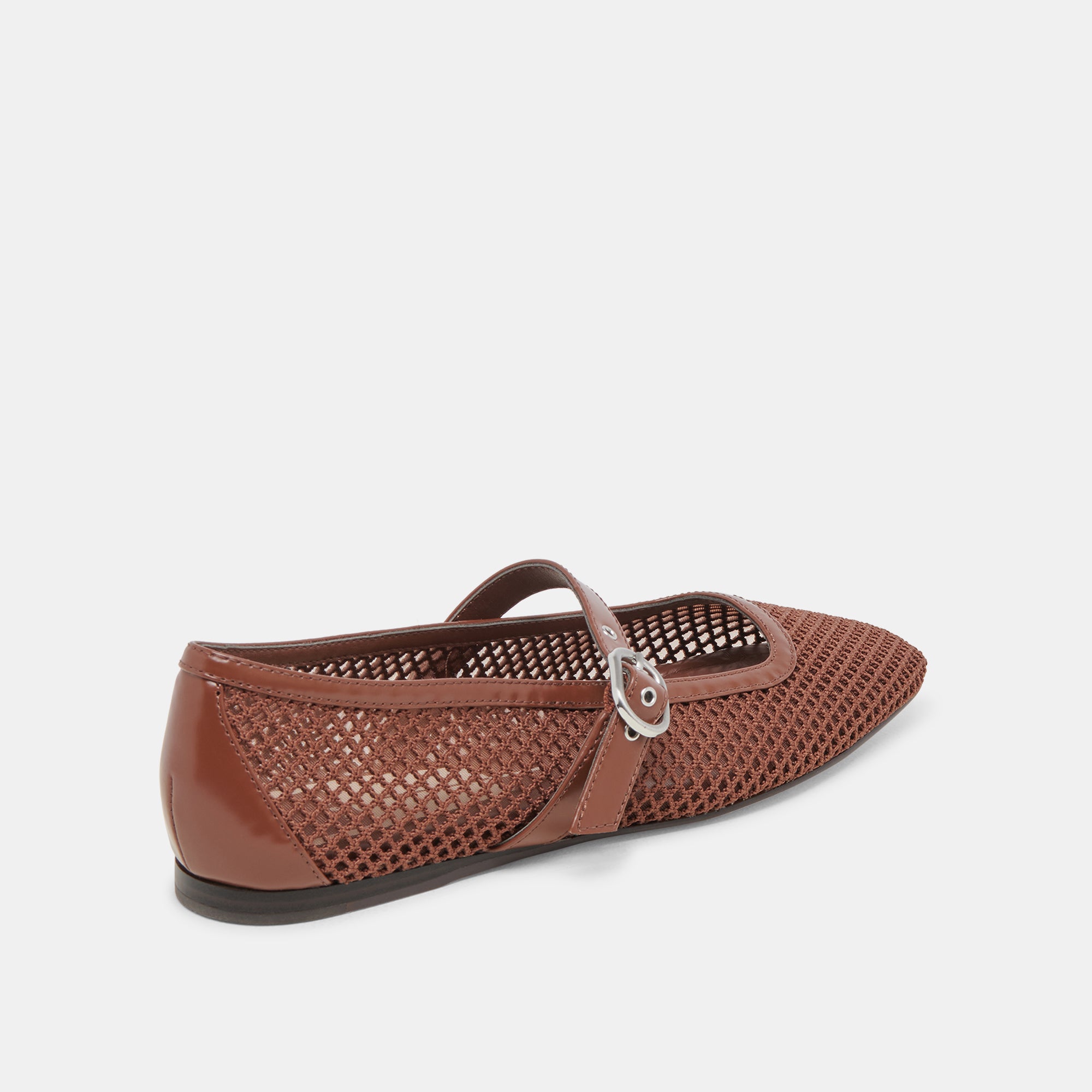 RODNI Women's Comfortable Mesh Ballet Flats - Breathable Woven Toffee Color Slip-On Shoes for Casual Wear, Work & Travel