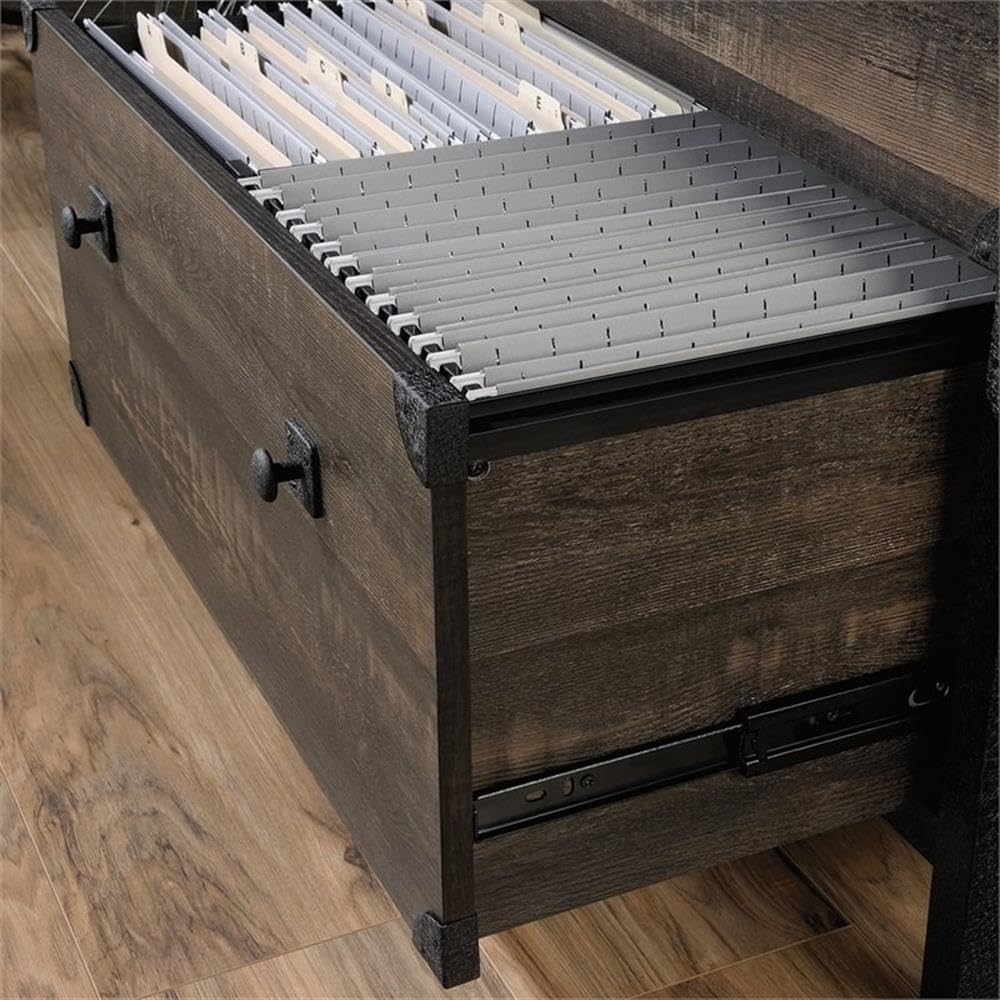 UrbanPro Farmhouse Oak Engineered Wood Lateral File Cabinet - Stylish Home Office & Business Storage Solution for Documents & Folders