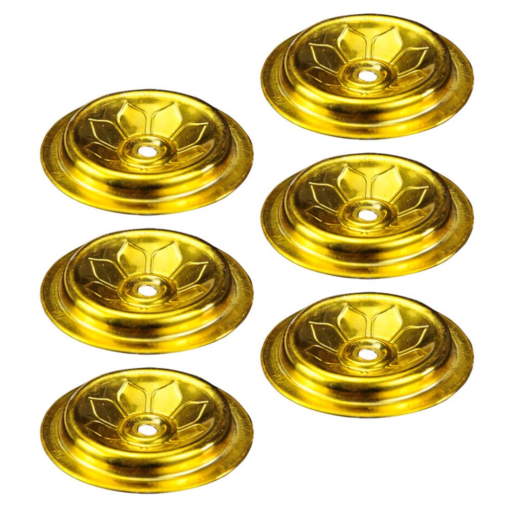 DOITOOL 6Pcs Aluminum Oil Lamp Wick Holders - Replacement Wicks for Lotus Buddha Lamps - Perfect for Home Altar, Meditation Room & Spiritual Decor