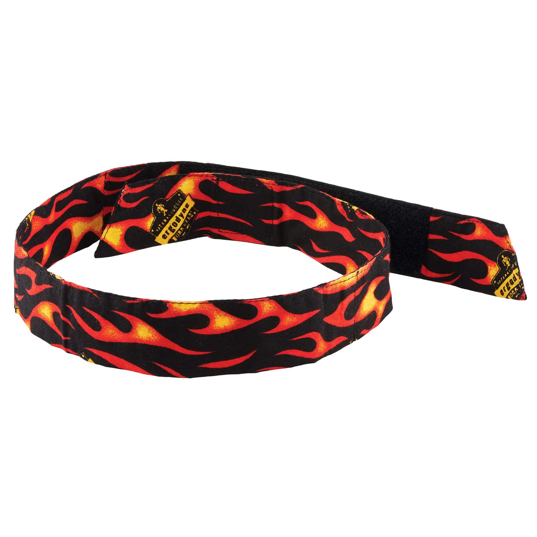 Ergodyne Chill Its 6705 Cooling Bandana with Evaporative Polymer Crystals - Flame Design, Large Size for Quick Cooling Relief & Secure Fit - Perfect for Outdoor Work, Sports, and Hot Weather Activities