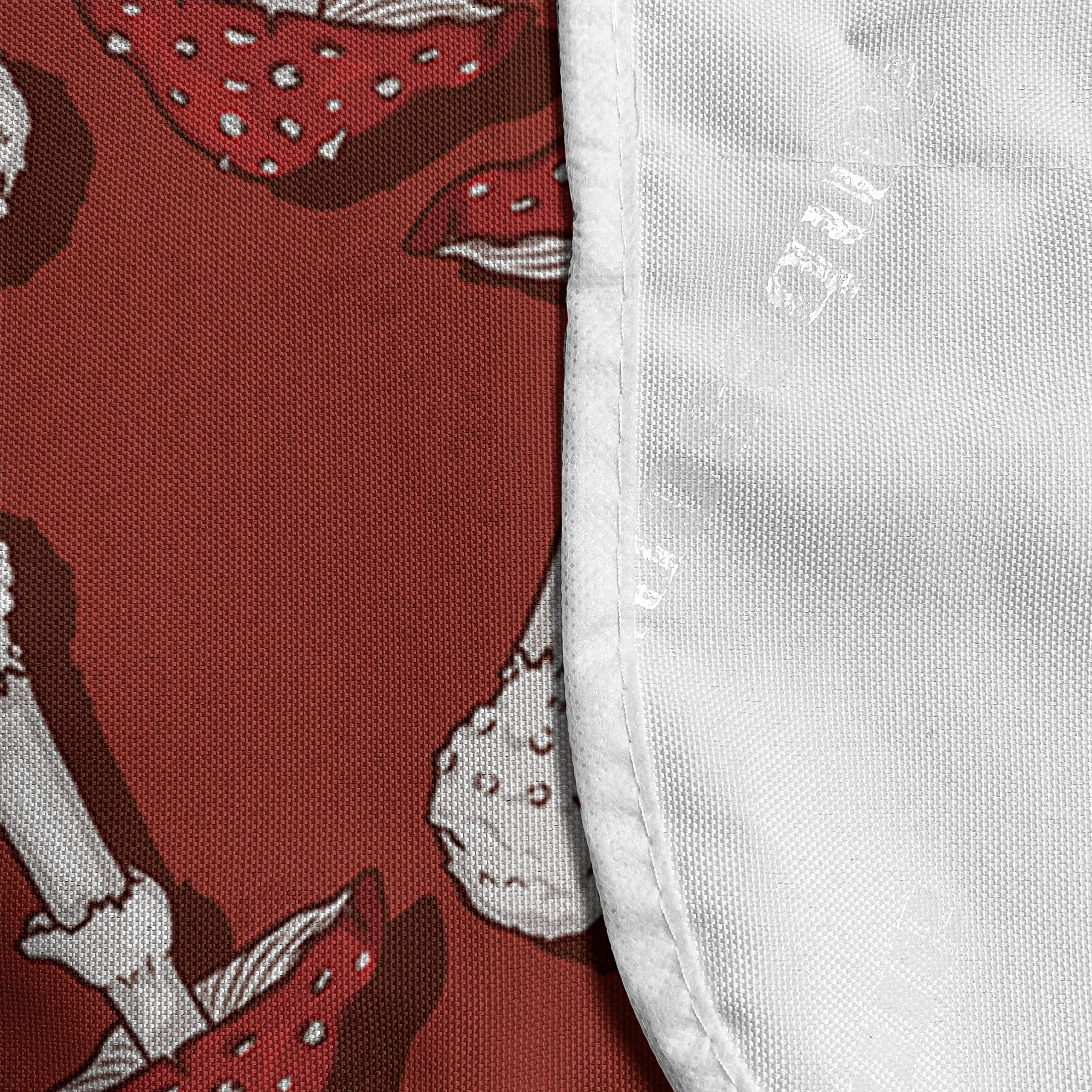 Ambesonne Waterproof Microwave Cover with Pockets - Autumn Mushroom Forest Design Featuring Amanita Muscaria - 36