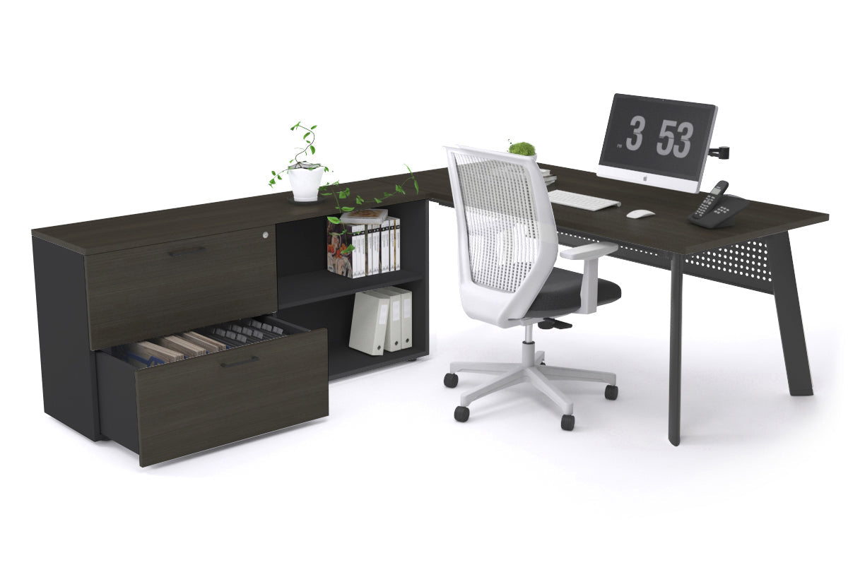 Switch Executive Setting With Uniform Spine Black Frame [1600L x 700W] - Premium Office Desk for Modern Workspace & Home Office