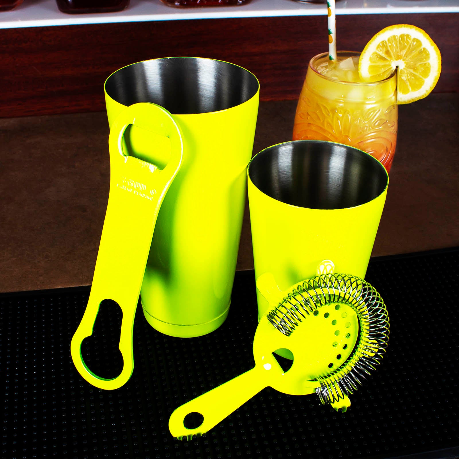 4-Piece Bar Set with V Rod® - Neon Color Options for Home Gym, CrossFit & Weightlifting Workouts