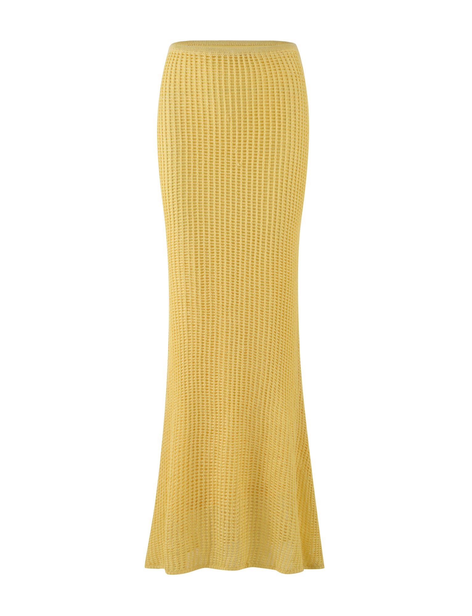 SHAH SKIRT in Yellow Lemon - Stylish Women's Flowy Midi Skirt for Casual Outings & Summer Vacations