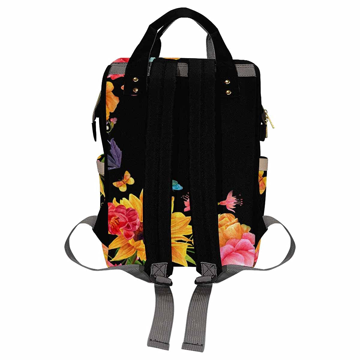 Custom Personalized Diaper Backpack for Moms - Waterproof Baby Diaper Bag with Name Embroidery, Sunflower Design, Multifunctional Travel Daypack for Nursing, Baby Girl & Boy Essentials - Perfect Gift for New Moms, Ideal for Daycare, Hospital Visits & Family Outings