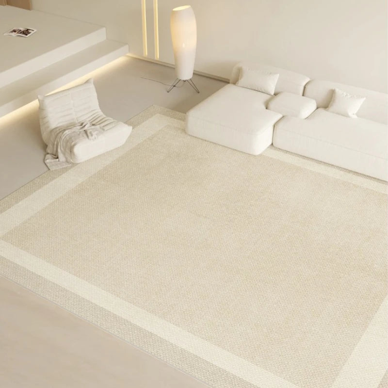 Madilynn Luxury Velvet Border Waterproof Area Rug - Soft Non-Slip Living Room Carpet for Bedroom, Nursery & High Traffic Areas