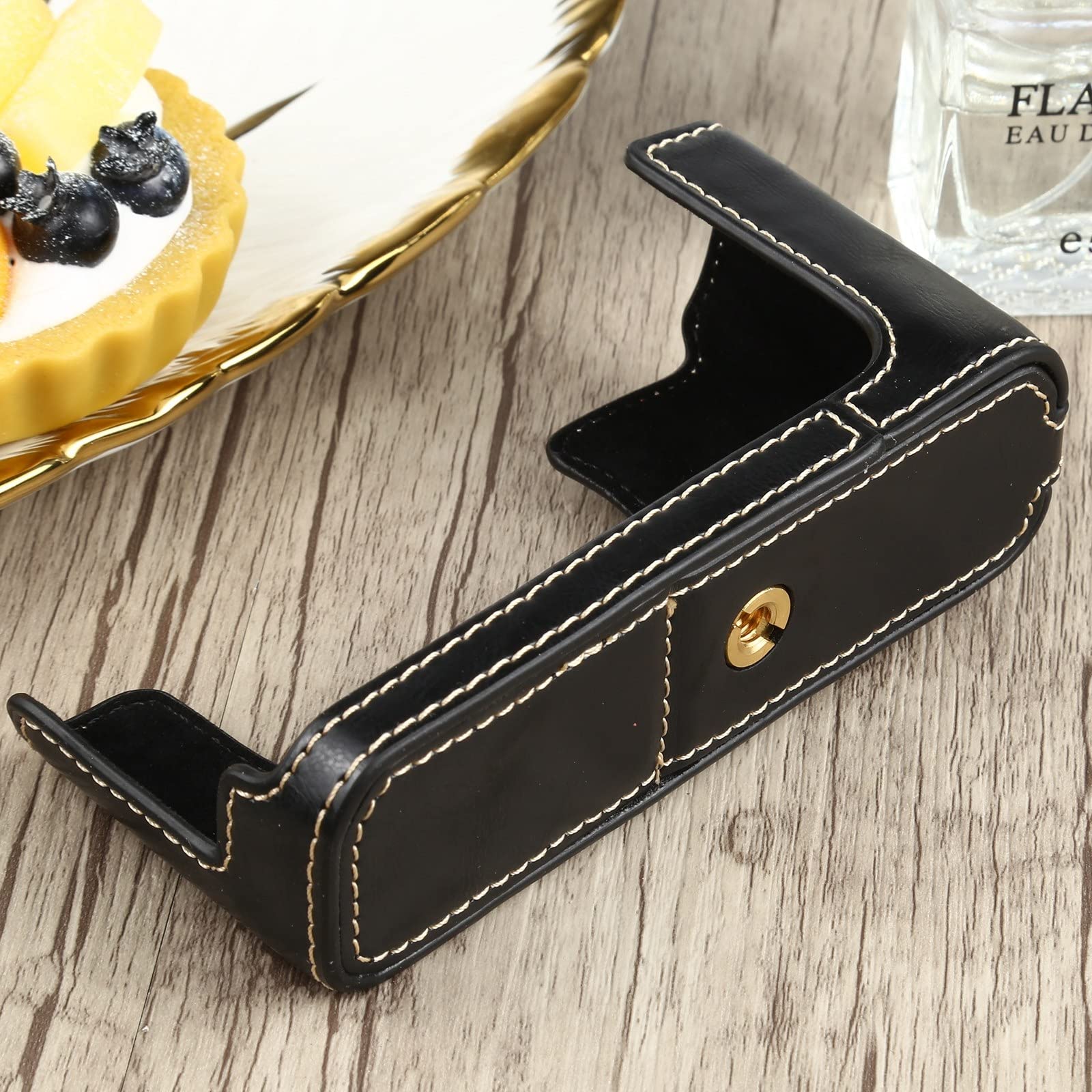Premium PU Leather Camera Half Case with 1/4 Inch Thread - Compatible with FUJIFILM XE4 | Durable Camera Accessory for Travel & Street Photography