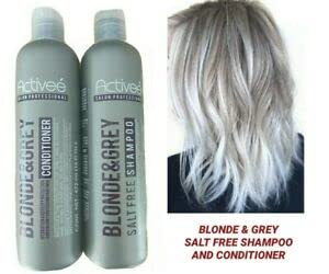 Set Activee Blonde & Grey Shampoo & Conditioner Set - 16 oz for Color-Treated Hair | Perfect for Salon-Quality Blonde & Silver Hair Care at Home
