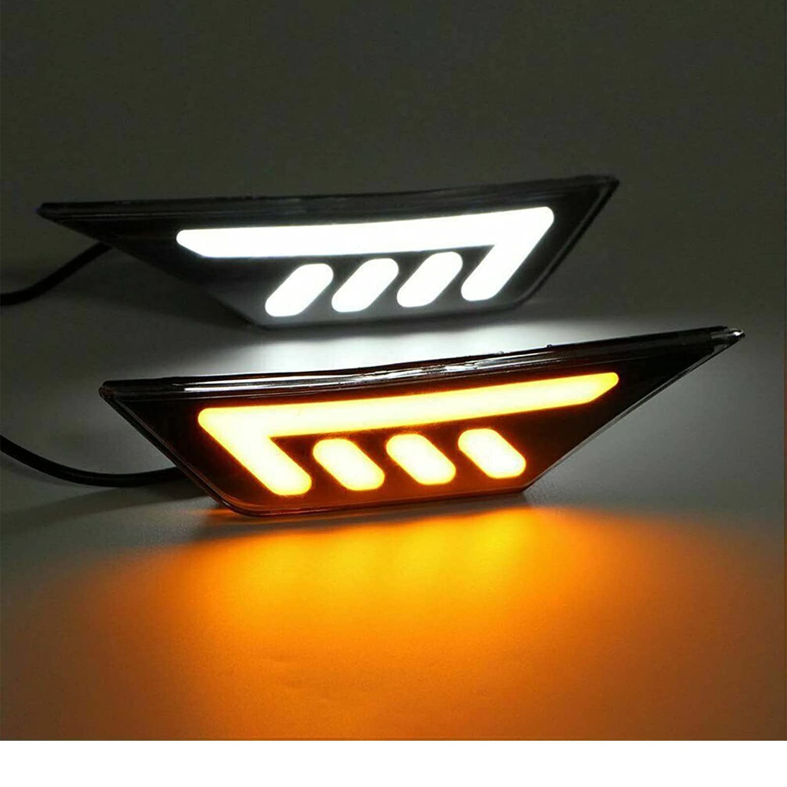 LED Black Side Marker Turn Signal Lights for 2016-2020 Honda Civic - Pair of Smoked LED Side Markers with Amber Turn Signals | Easy Installation, Durable & Waterproof | Perfect for Night Driving & Car Customization