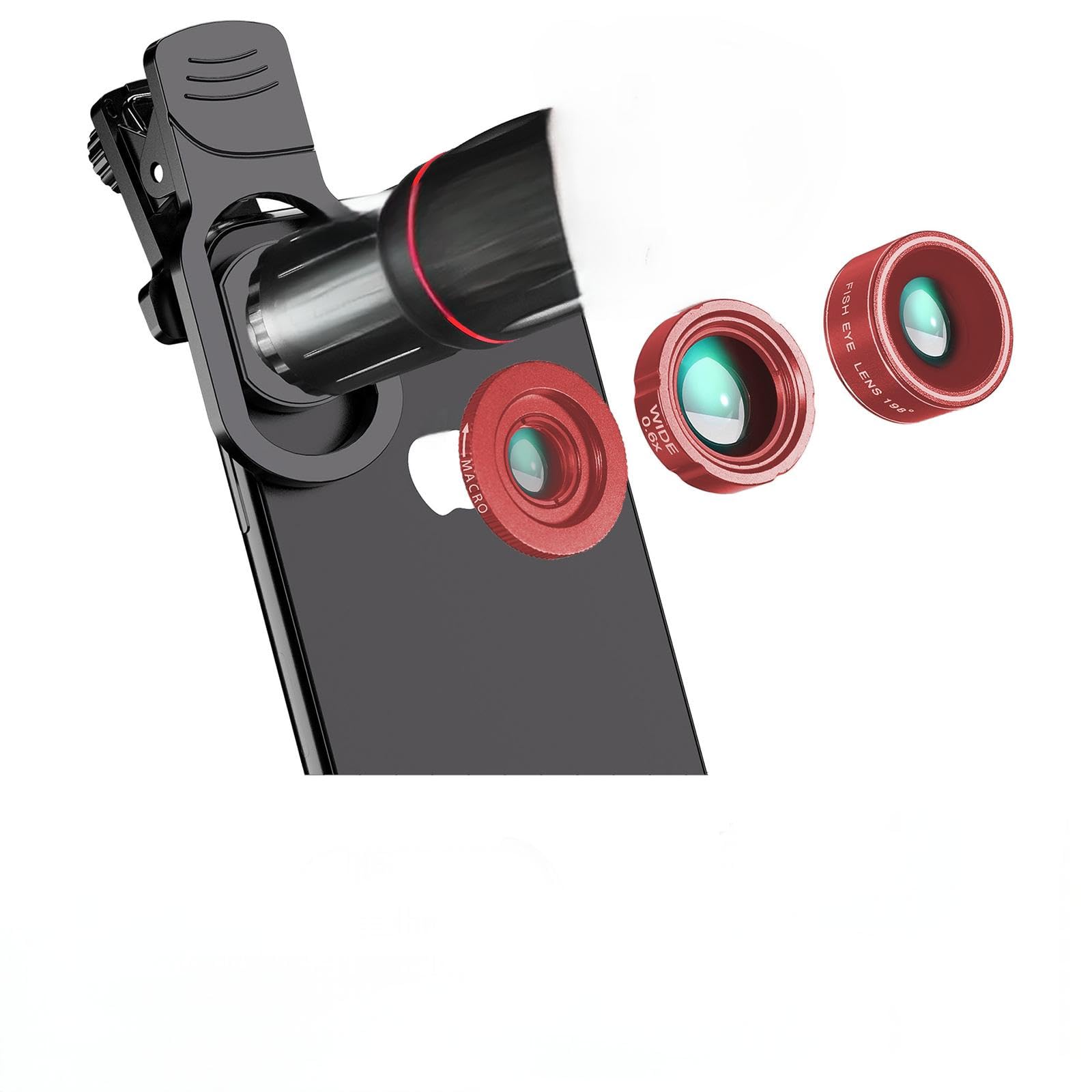 Premium Phone Camera Lens Kit - HD Wide Angle, Macro & Fisheye Lenses for iPhone & Android - Perfect for Travel, Vlogging & Photography Enthusiasts