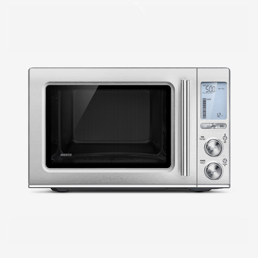 Breville The Smooth Wave Microwave - 1200W Countertop Microwave Oven with Smart Sensor Cooking for Home & Kitchen | Perfect for Reheating, Defrosting & Quick Meals