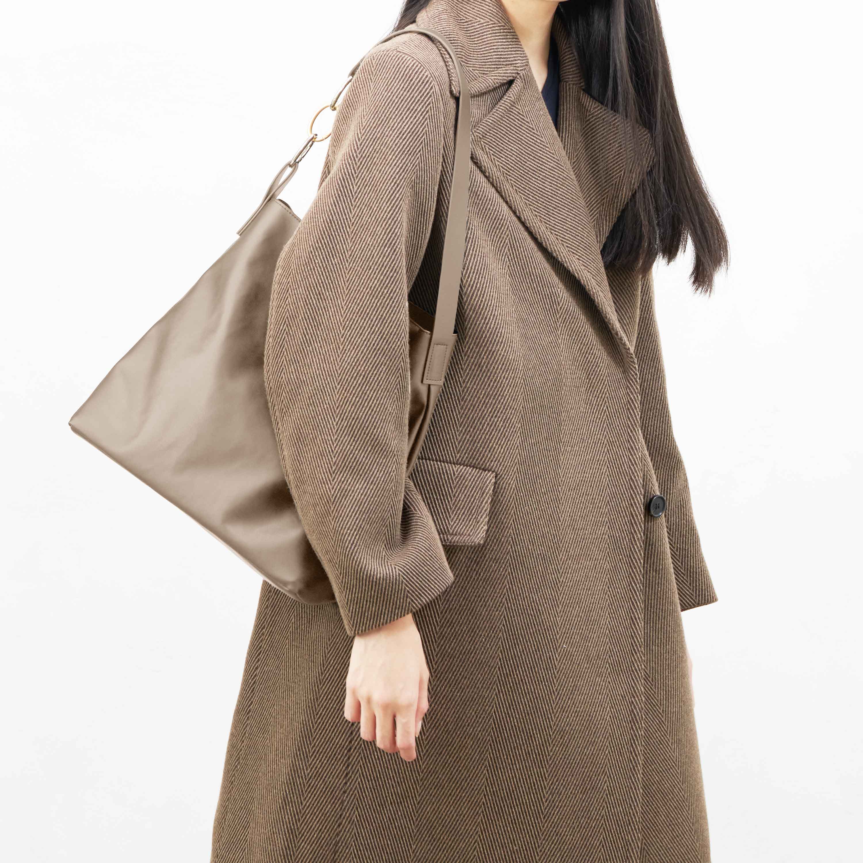 Oleatex Vegan Olive Leather Tote Bag - Eco-Friendly & Durable Mocha Brown Handbag for Women | Perfect for Work, Travel & Everyday Use