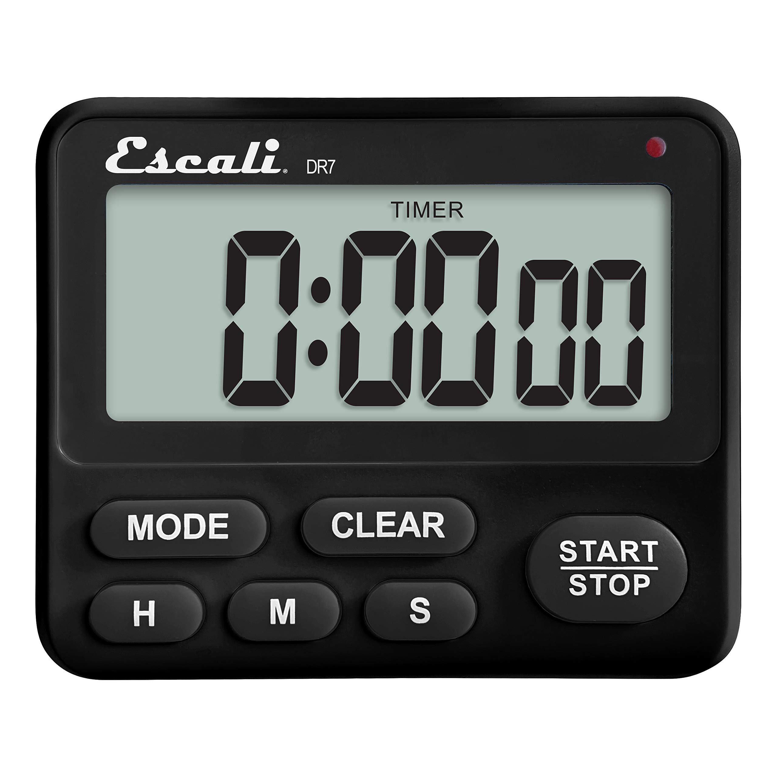 Escali Extra Loud Digital Kitchen Timer with Clock Mode, Magnetic Back - Perfect for Cooking, Baking, and Time Management in Home & Professional Kitchens