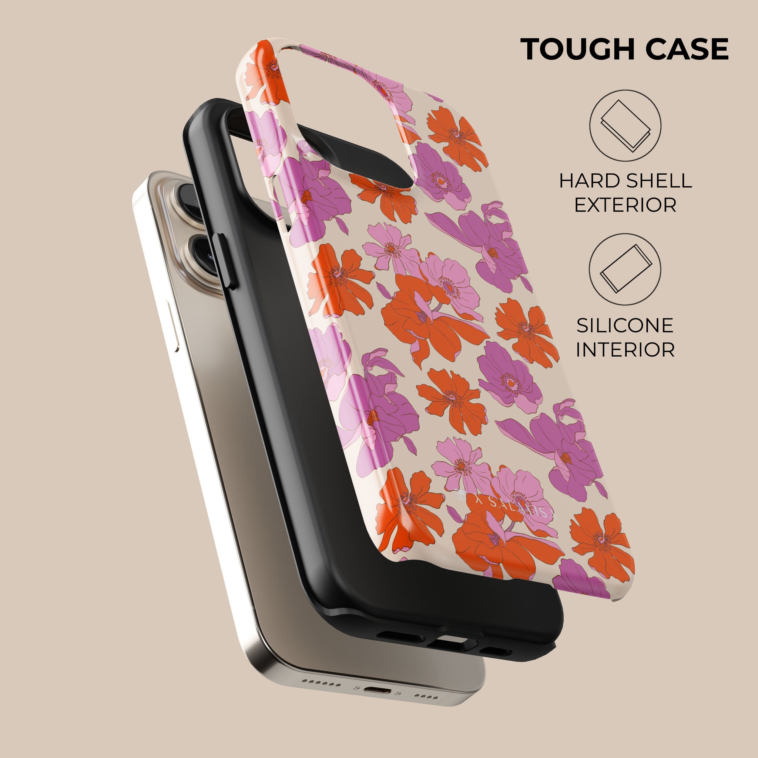 Stylish Begonia Flower Phone Case - Shockproof & Slim Fit for iPhone & Samsung - Perfect for Everyday Use, Travel & Gifting