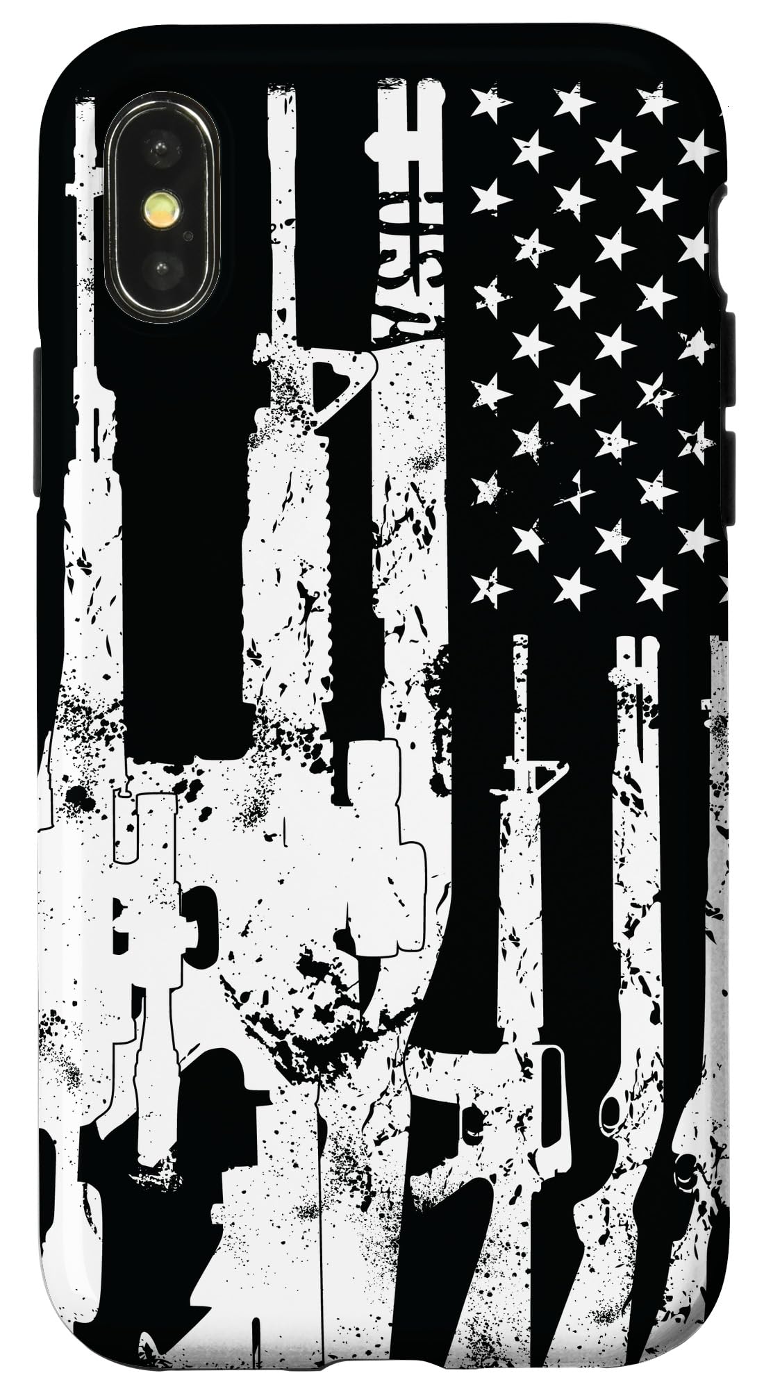 iPhone X/XS Case - Patriotic American Flag & 2A Second Amendment Design - Perfect Gift for Gun Owners & 2A Supporters - Ideal for Everyday Use, Shooting Range & Outdoor Activities