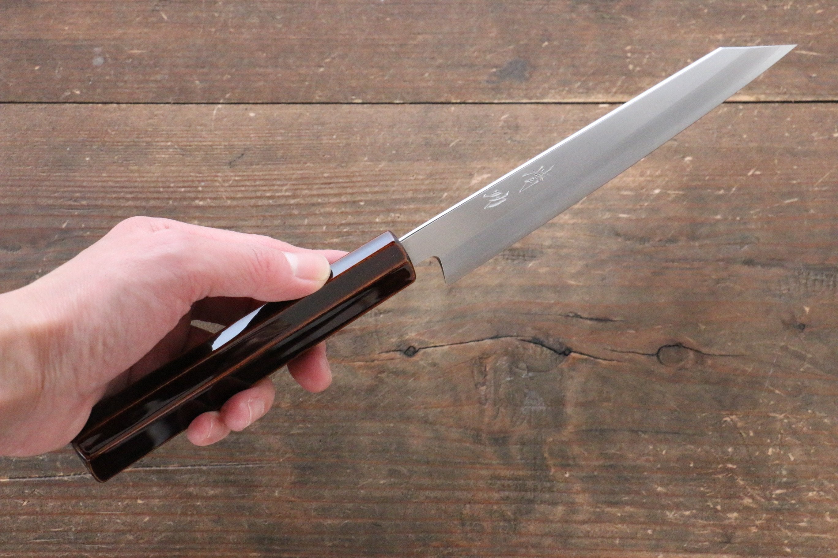 Premium Seisuke Silver Steel Kiritsuke Petty Utility Knife 150mm - Japanese High Carbon Stainless Steel Blade with Lacquered Wood Handle - Perfect for Sushi, Vegetables & Precision Kitchen Tasks
