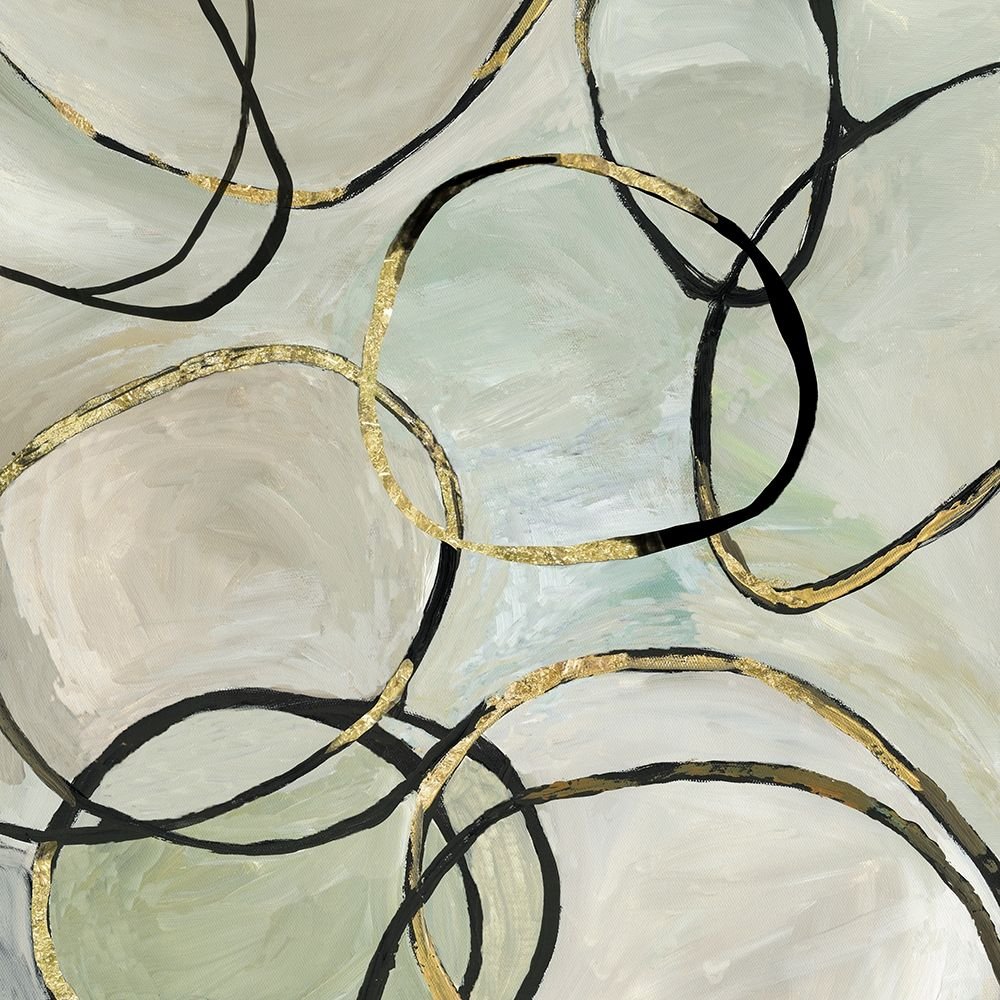Tom Reeves Infinity Rings II Poster Print - 24x24 Inches, Modern Abstract Wall Art for Living Room, Bedroom & Office Decor