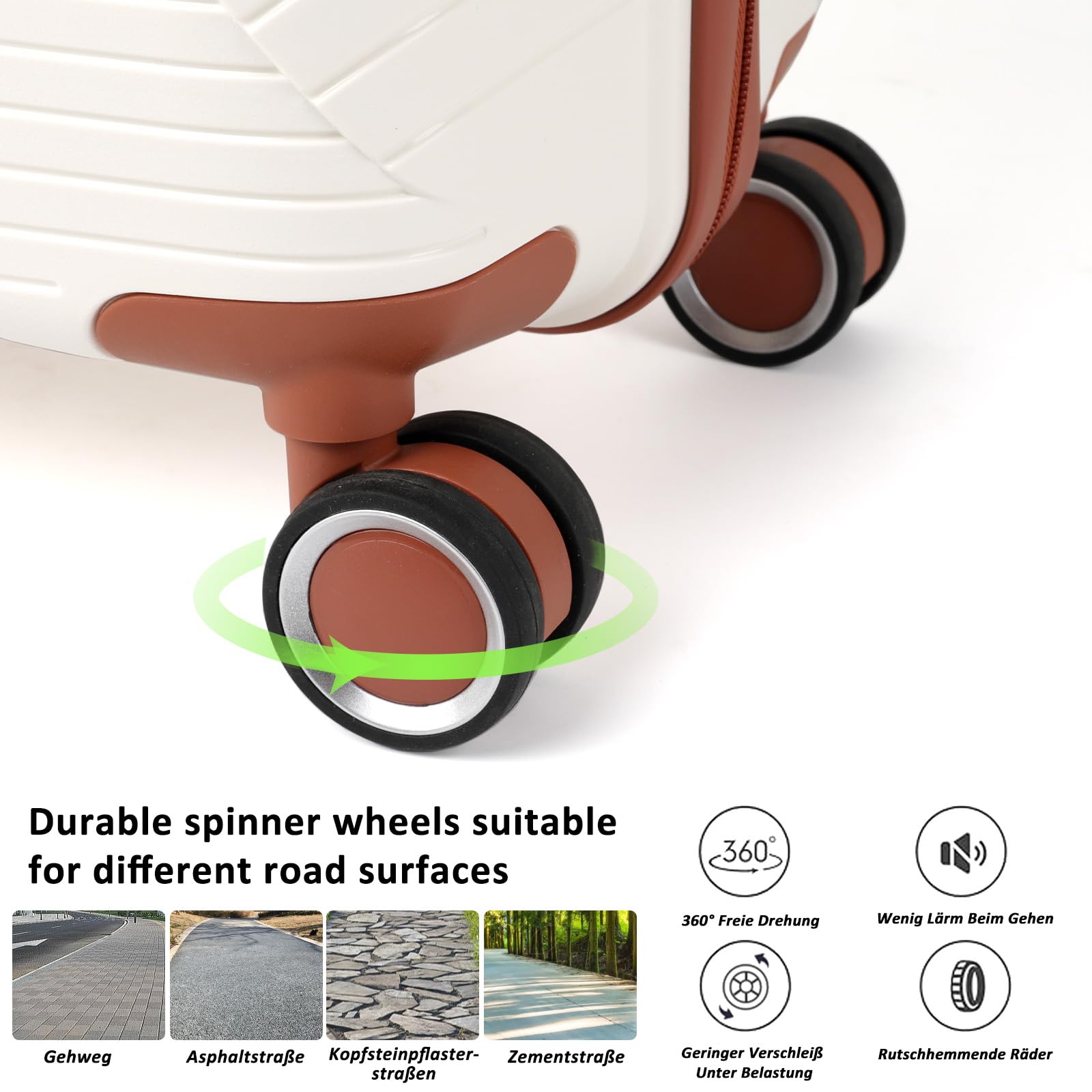 TAN.TOMI 3-Piece Hardshell Luggage Set with TSA Lock, Spinner Wheels & Lightweight Design - Perfect for Travel, Business Trips & Vacations