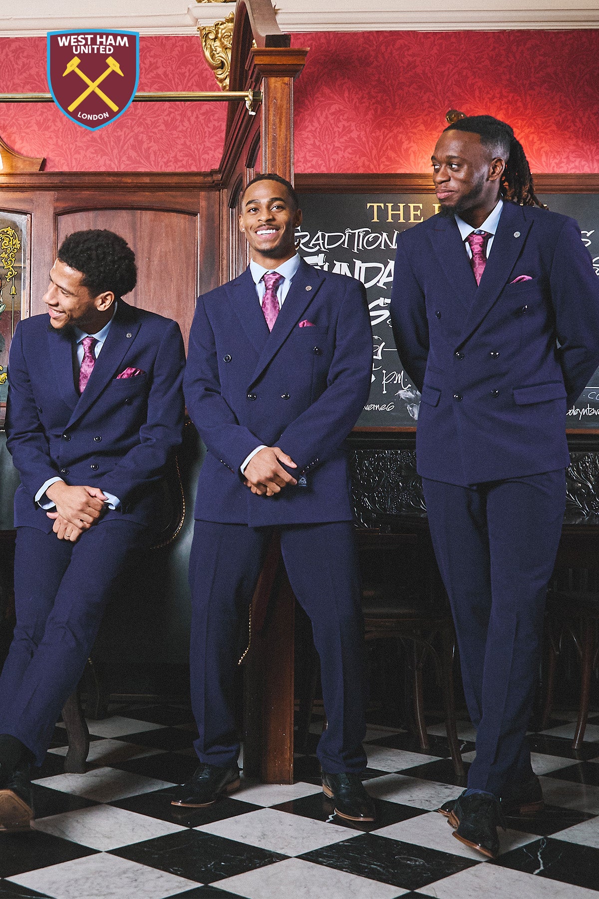 Official West Ham United Navy Blue Double Breasted Suit | Premium Football Club Formal Wear for Men | Perfect for Match Days, Weddings & Business Events