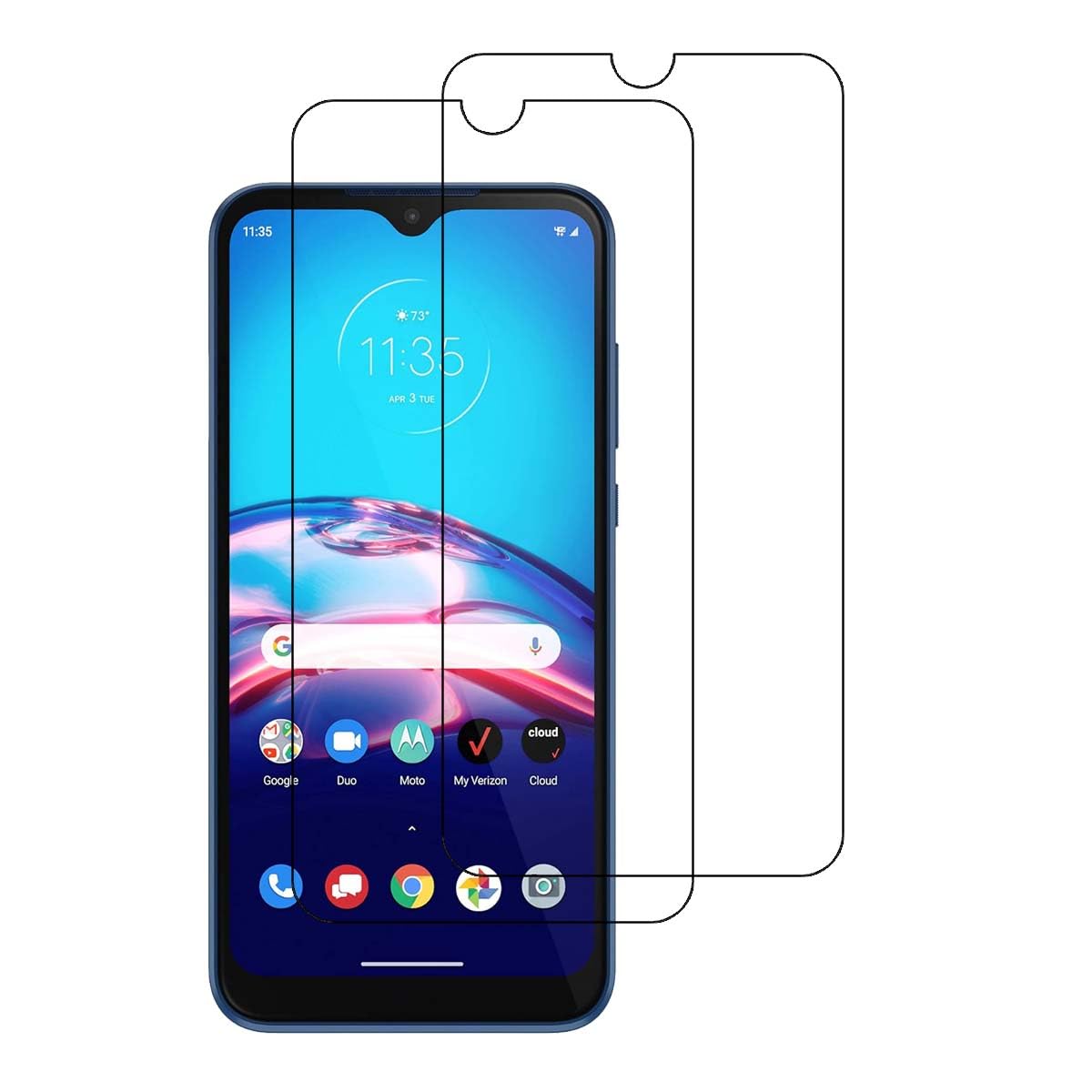 2 Pack Tempered Glass Screen Protector for Motorola Moto E (2020, XT2052, 6.2