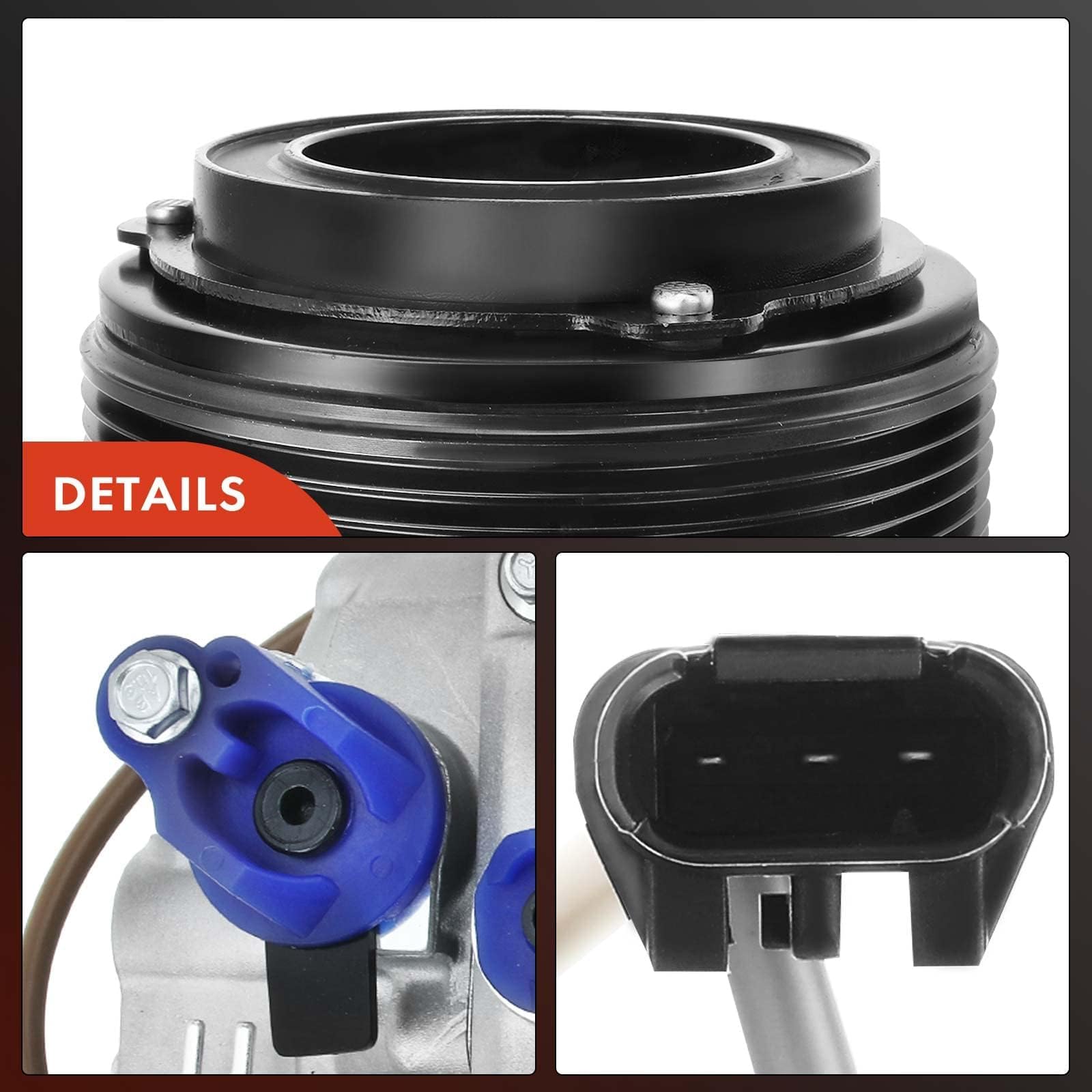 Premium AC Compressor with Clutch for BMW 3-Series 335i X5 435i 535i 640i 740i GT xDrive Gran Coupe X6 M2 M235i M3 M4 - High Performance Auto Air Conditioning Replacement Part for Smooth Cooling in Summer Driving