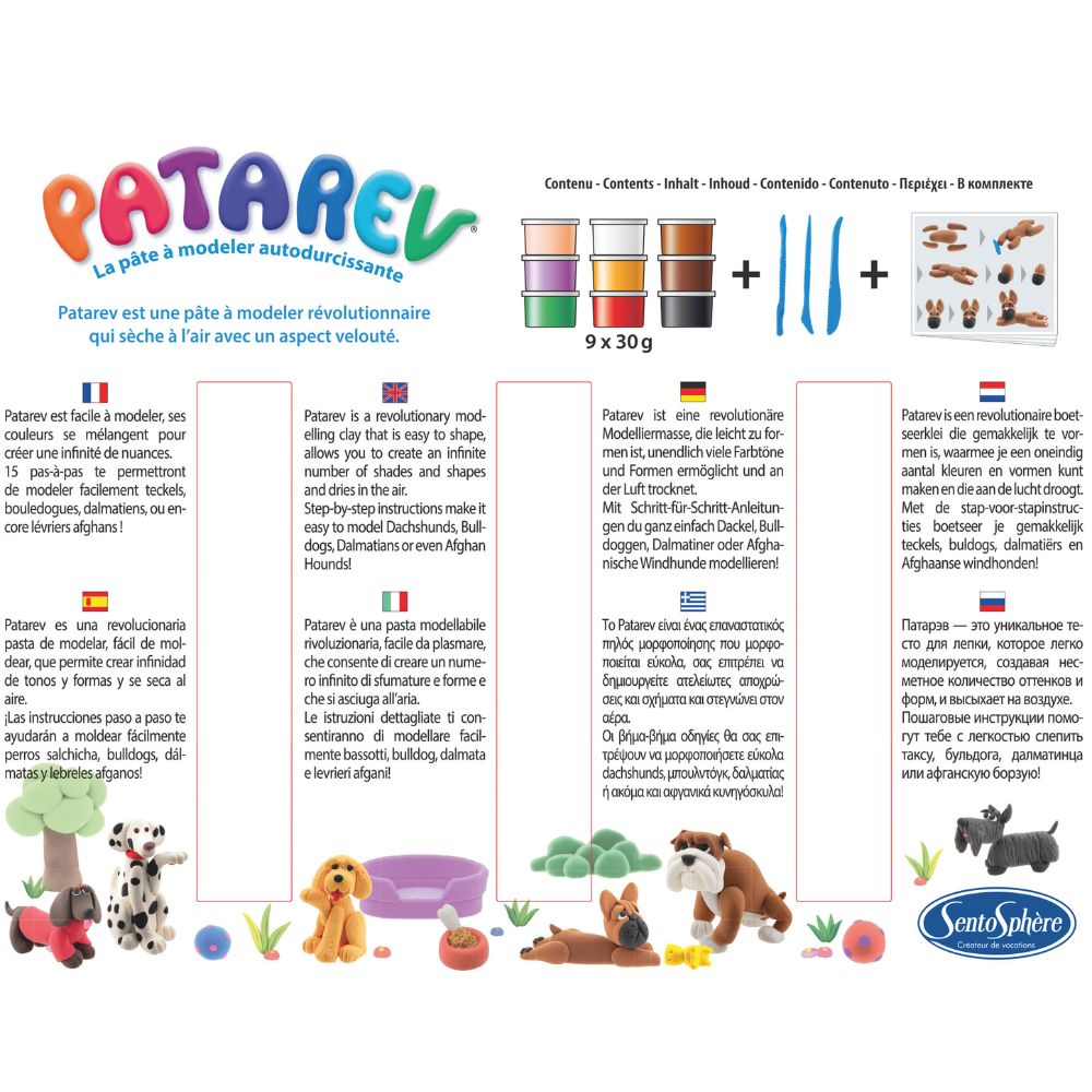 Patarev Air Dry Clay Kit for Dogs - Non-Toxic Modeling Clay for DIY Pet Crafts, Sculpting & Home Decor - Perfect for Dog Lovers & Art Projects