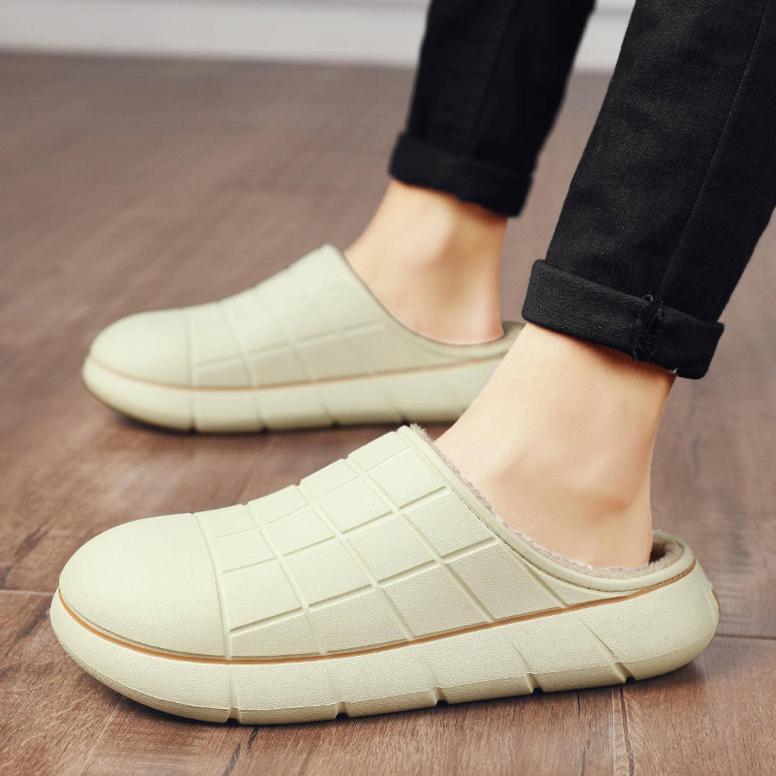 Premium NC Home Cotton Slippers - Indoor/Outdoor Waterproof, Large Size Plush Warm House Shoes for Men & Women - Perfect for Winter Comfort, Lounging, and Cold Floors