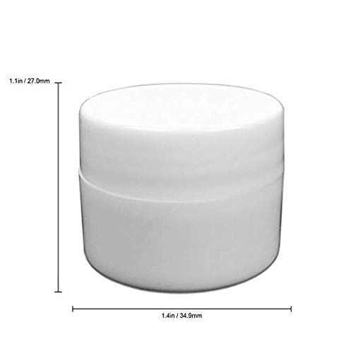 0.25 oz White Plastic Lip Balm Containers with Lids - 12 Pack for DIY Lip Balm, Homemade Cosmetics & Travel Essentials